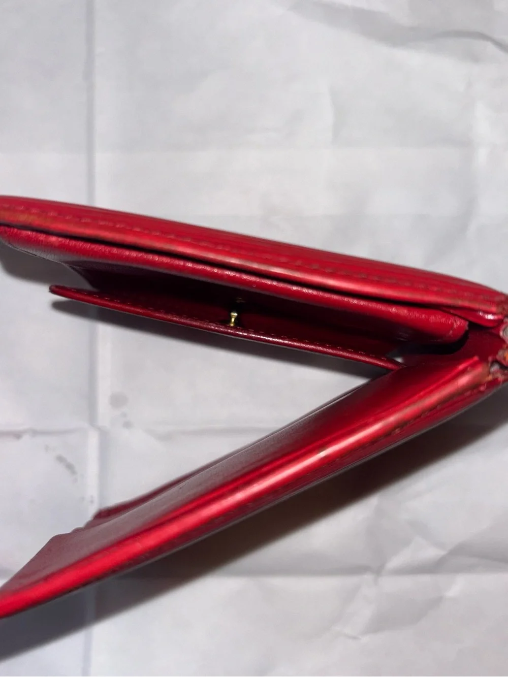Louis Vuitton Red Epi Leather Zip Wallet